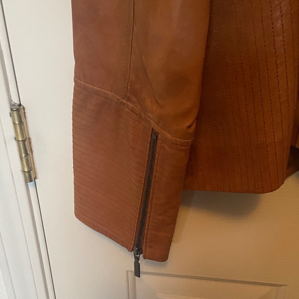 Bernardo Tan Leather Jacket - Picture 11 of 16